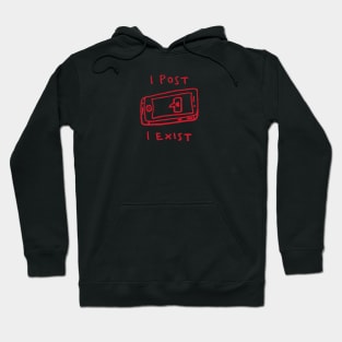 I POST, I EXIST (RED) Hoodie